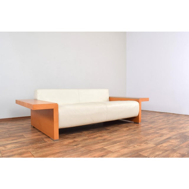 Italian Leather Sofa from Giorgetti, 1980s For Sale - Image 11 of 16