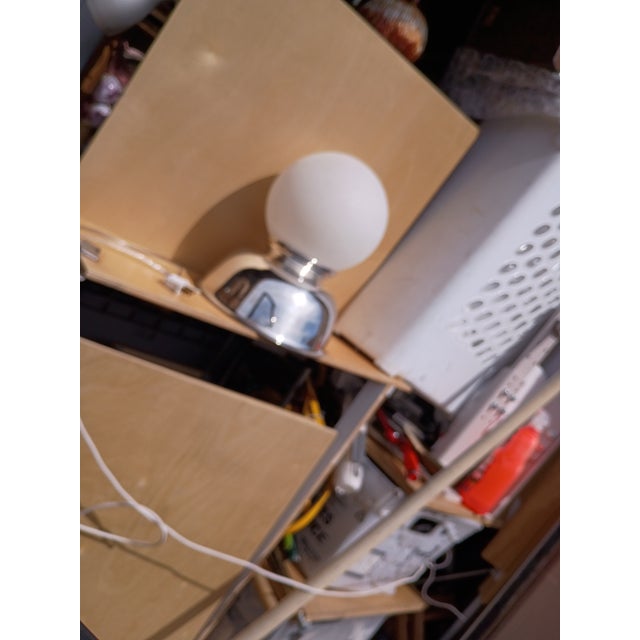 1980s Mid-Century Modern Silver Plated Globe TableLamp For Sale - Image 12 of 18