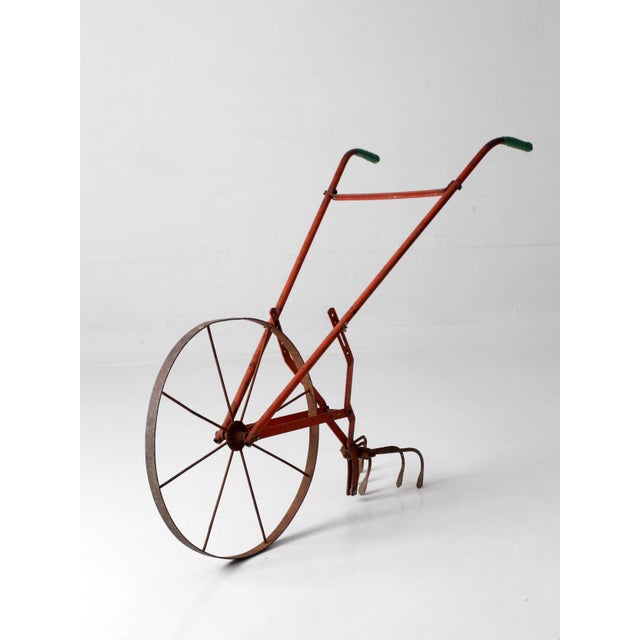 Antique 1930s Wheel Hoe Garden Cultivator For Sale - Image 11 of 17