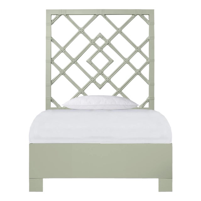 Darien Platform Bed Twin, Celery Green For Sale