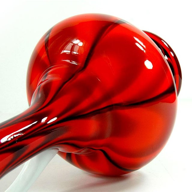 Black Vintage Opaline Vase by Carlo Moretti, Florence, Italy, 1970s For Sale - Image 8 of 9