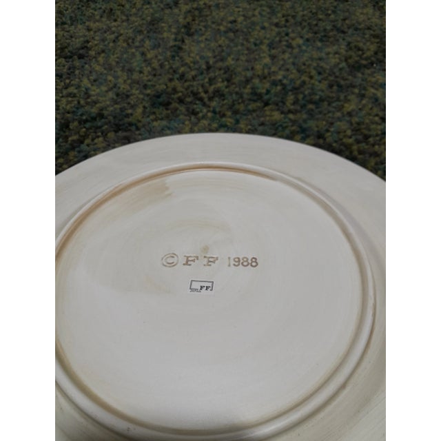 Ceramic 1980s Fitz and Floyd Basketweave Charger Plates- Set of 8 For Sale - Image 7 of 10