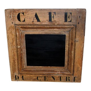 French Pine Cafe Chalkboard Sign For Sale
