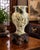 Mid 20th Century Large Chinese Hand-Carved Soapstone Vase With Floral, Butterfly & Bird Relief on Stand, 11.7"h For Sale - Image 10 of 10