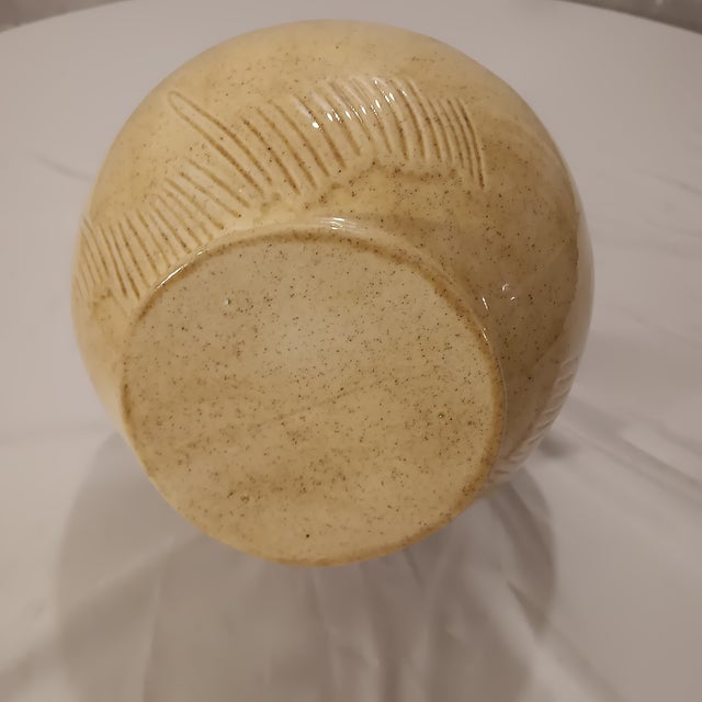 Vintage French Style Light Yellow Ceramic Pitcher Jug For Sale - Image 9 of 10