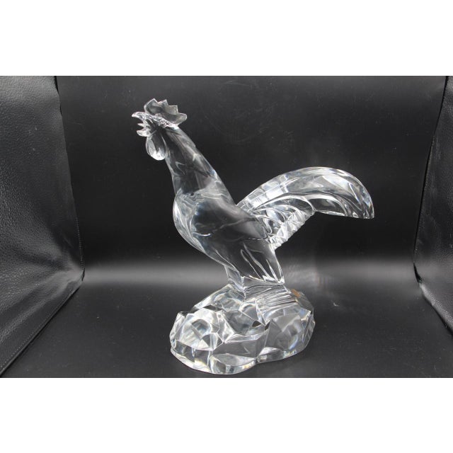 Large Art Deco Crystal Cockerel by Georges Chevalier for Baccarat For Sale - Image 3 of 13