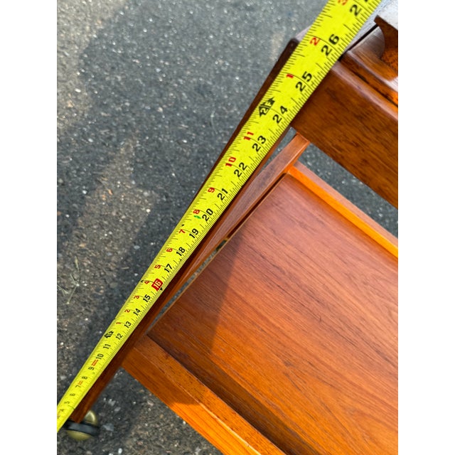 1960s Teak Dry Bar Cart With Removable Tray by BL-Mobler Denmark For Sale - Image 10 of 13