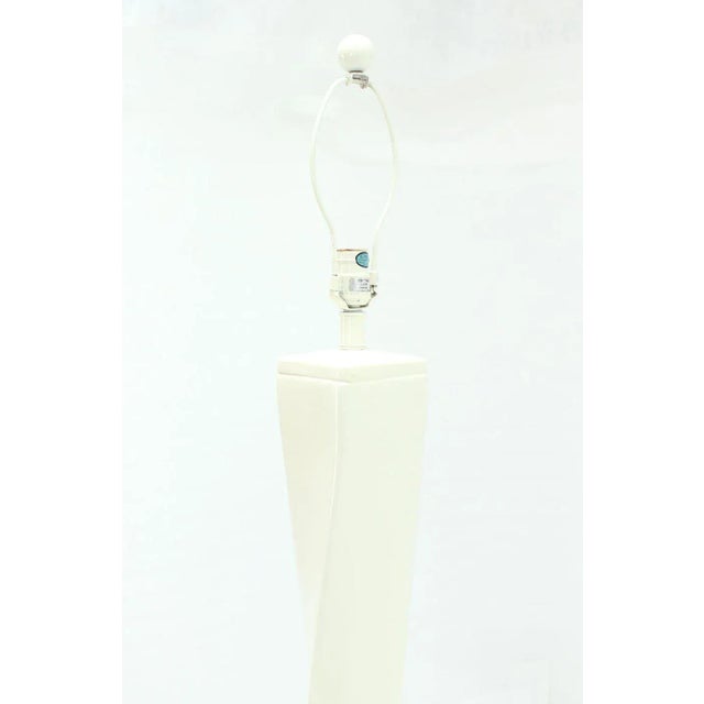 Vintage Mid Century Twisted Column Square Base Floor Lamp For Sale - Image 4 of 7