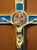 This special cross was skillfully crafted in Italy with precision and intricate detail. It has navy blue enamel over...