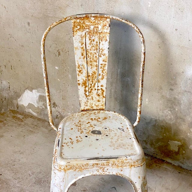 Metal Model A Tolix Chairs from Xavier Pauchard, 1950s, Set of 2 For Sale - Image 7 of 10
