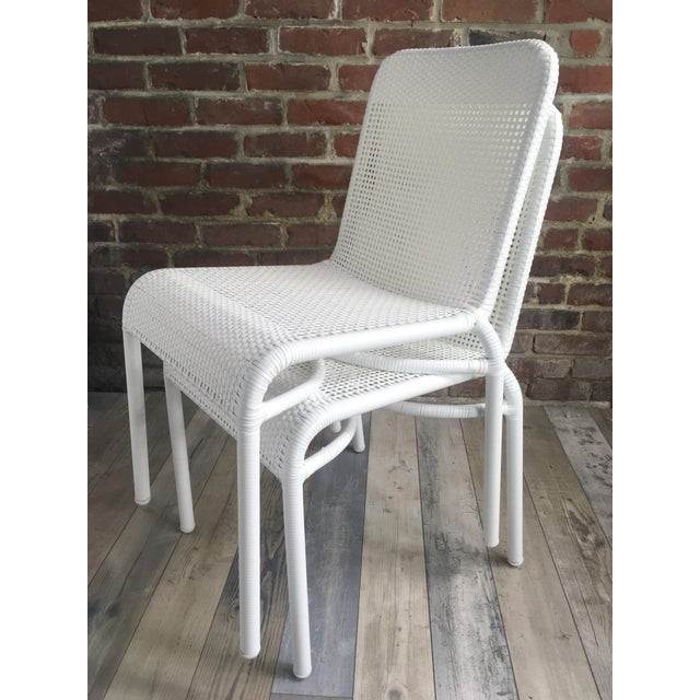 French Outdoor Chair in Woven Resin by Henri Paris For Sale - Image 12 of 13