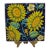 Vintage Hand Painted Terra-Cotta Sun Flower Tuscan Wall Hanging Tile Trivet For Sale