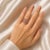 Traditional Late 20th Century Size 7 18K Pink Rose Gold Diamond Wide Wedding Band Ring For Sale - Image 3 of 3