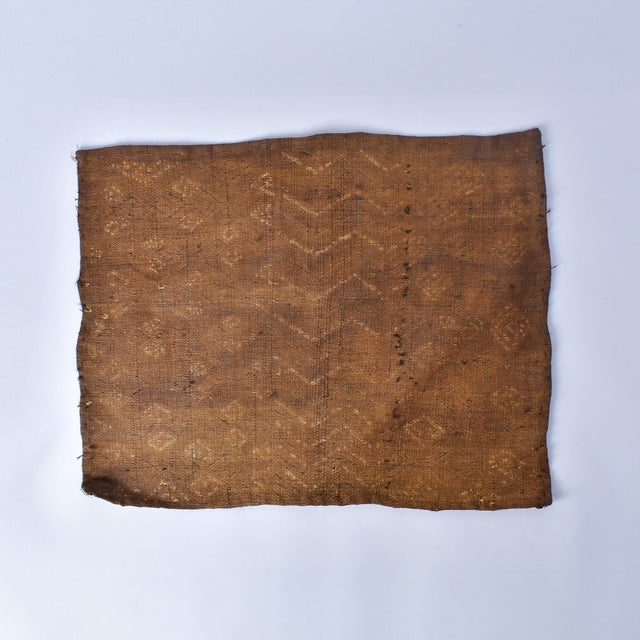 Tribal 20th Century Square Kuba Raffia Textile For Sale - Image 3 of 10