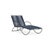 Brown Jordan Walter Lamb Aluminum Contoured Chaise, Mica frame with Marine fabric For Sale - Image 13 of 13
