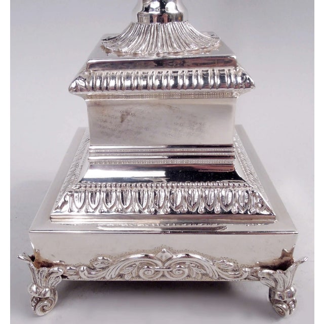 Mid 20th Century Hazorfim Candelabrum Traditional Neoclassical 6-Light Israeli Sterling Silver For Sale In Dallas - Image 6 of 9