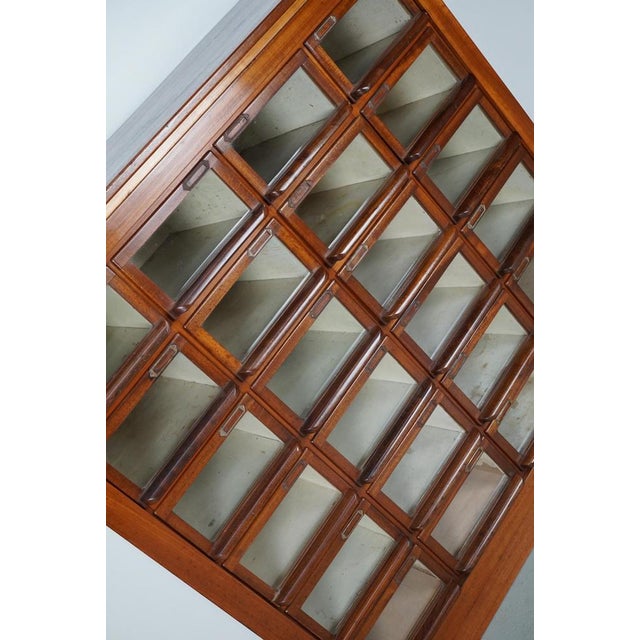 Vintage Dutch Hardwood Haberdashery Shop Cabinet, 1930s For Sale - Image 17 of 18