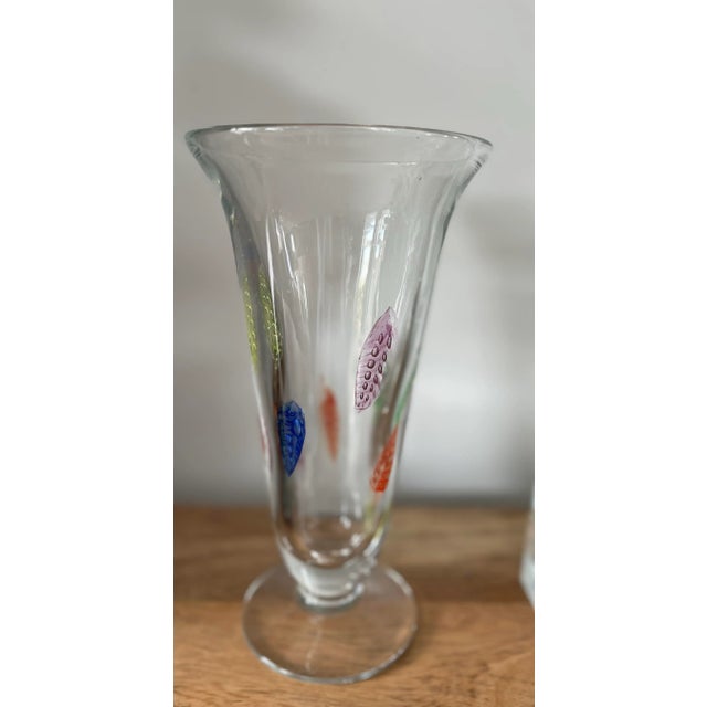 Transparent Late 20th Century Dansk Burchetta Bubble Leaf Glass Vase For Sale - Image 8 of 10