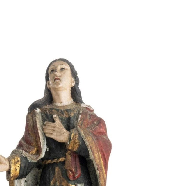 Sacred Art Images of Calvary, 1800s, Set of 2 For Sale - Image 4 of 6