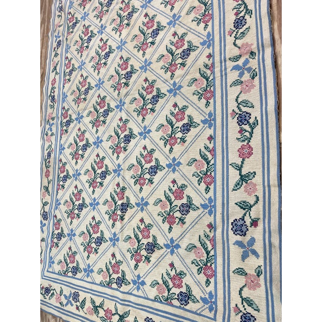 Mid 20th Century Vintage European Needle Point Rug, as Is For Sale - Image 5 of 10