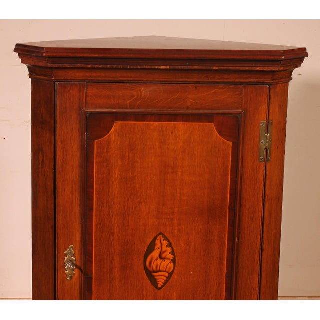 18th Century Georgian Oak Corner Cabinet For Sale - Image 3 of 11
