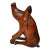 Large Antique Hand Carved Flok Art Wooden Pig Sculpture For Sale