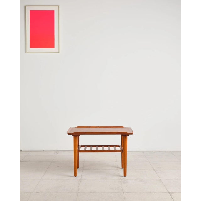 Mid-Century Modern Coffee Table in Teak with Newspaper Shelf by Holger Georg Jensen for Kubus, Denmark, 1960s For Sale - Image 3 of 17