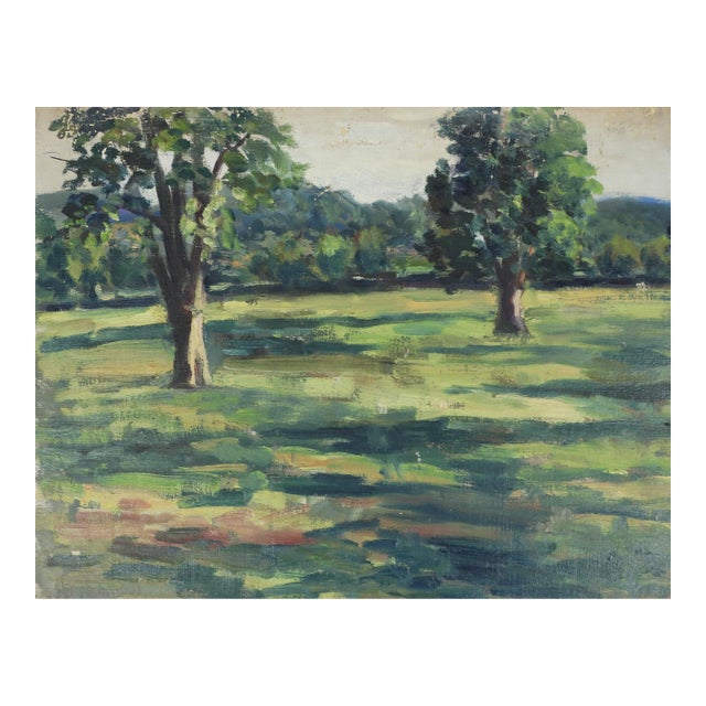 Early 20th Century Plein Air Landscape Painting For Sale