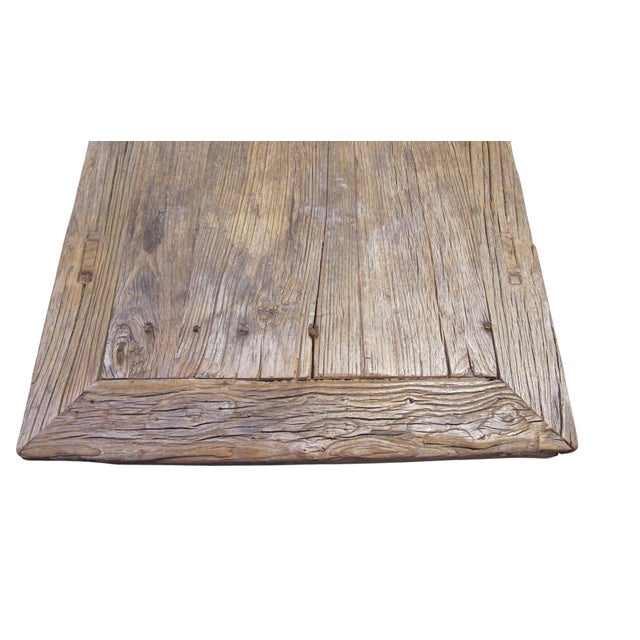 Vintage 86" Long Elm Bench For Sale - Image 11 of 13