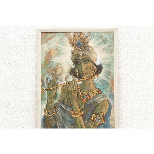 Mid 20th Century Krishna Painting For Sale - Image 4 of 12