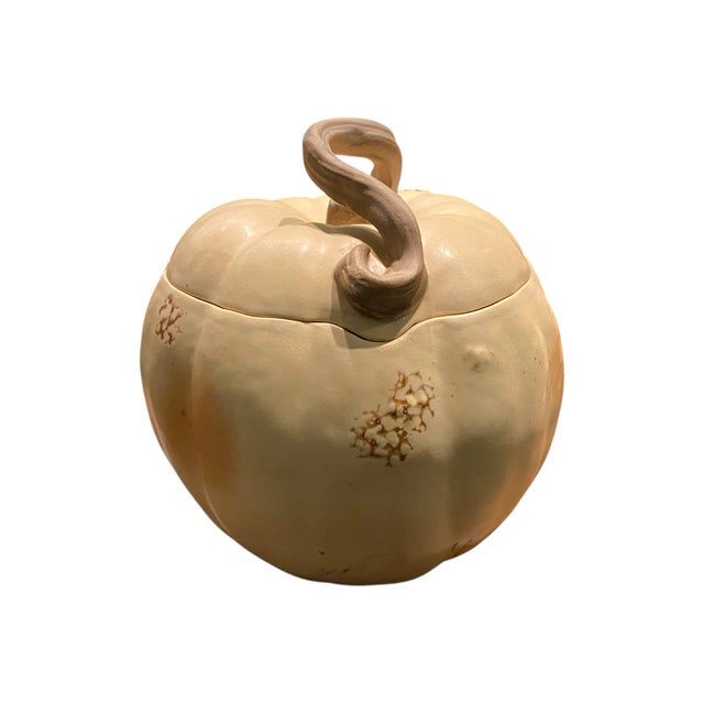 Patricia Garrett Studio Art Pottery Pumpkin Lidded Bowl Berkeley, California For Sale - Image 13 of 15