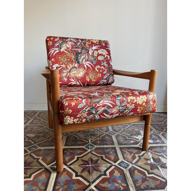 Mid-Century Scandinavian Floral Sitting Area Set, 1960s, Set of 3 For Sale - Image 14 of 18