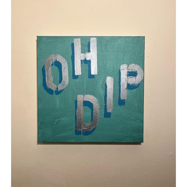 Textile “Oh Dip” 2024 Acrylic on Canvas 3d Shadow Effect Painting For Sale - Image 7 of 7