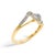 Contemporary 10K Yellow Gold Diamond Accent Filigree Heart Promise Ring (I-J Color, I3 Clarity)- Size 9 For Sale - Image 3 of 7
