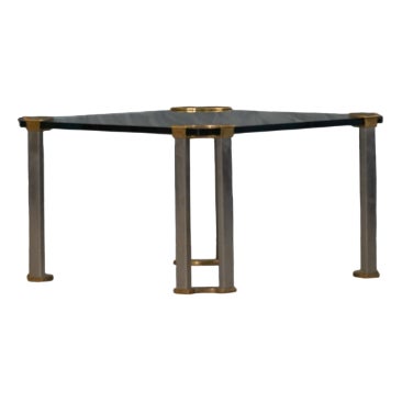 Small Vintage Bronze and Glass Coffee Table from Peter Ghyczy, Germany, 1970s For Sale
