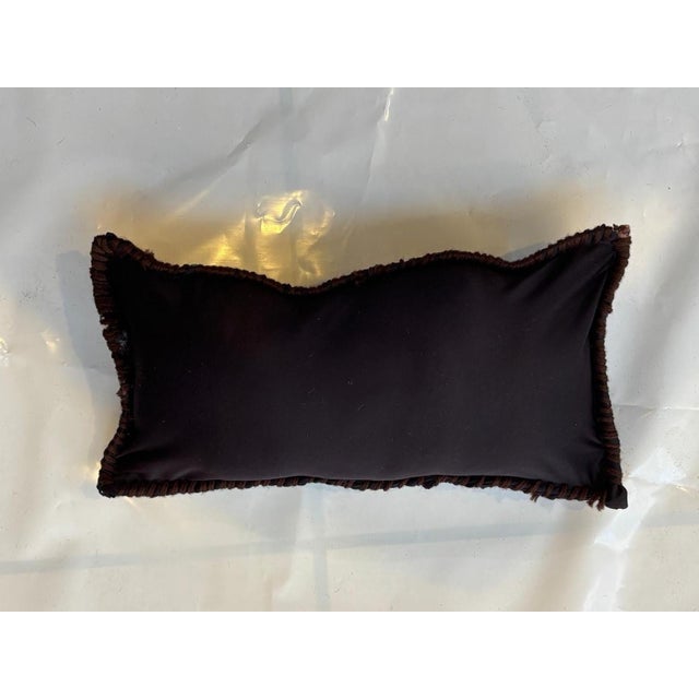 Pillow made with wool pile genuine hand made antique Persian rug fragment-Poly fill with fabric backing , sewn closure-