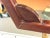 Late 20th Century Gio Ponti Style Italian Modern Bench With Sculptural Wood Base and Brass Accents For Sale - Image 12 of 13