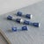 Charming set of four vintage porcelain chopstick or knife rests in a classic blue and white pattern. Each piece is...
