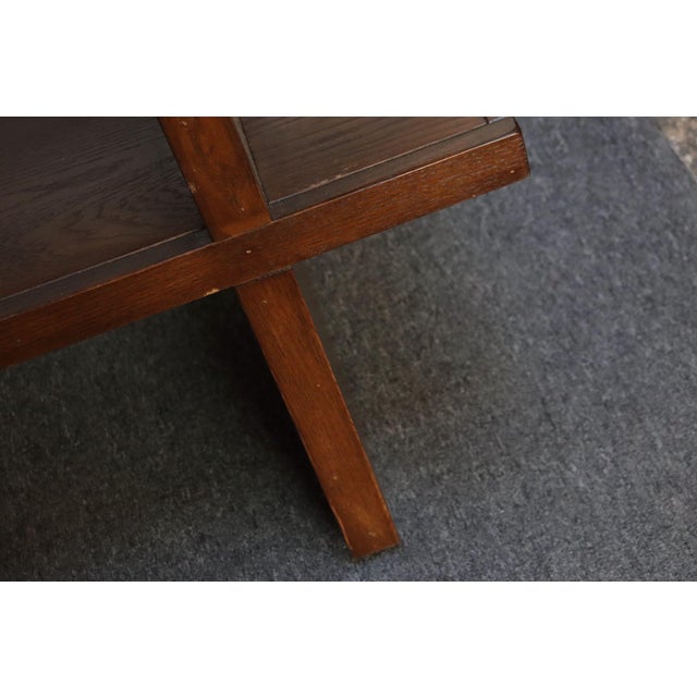 Pair of Vintage Modular Bookcases / Record Shelves in Stained Ash For Sale - Image 15 of 18