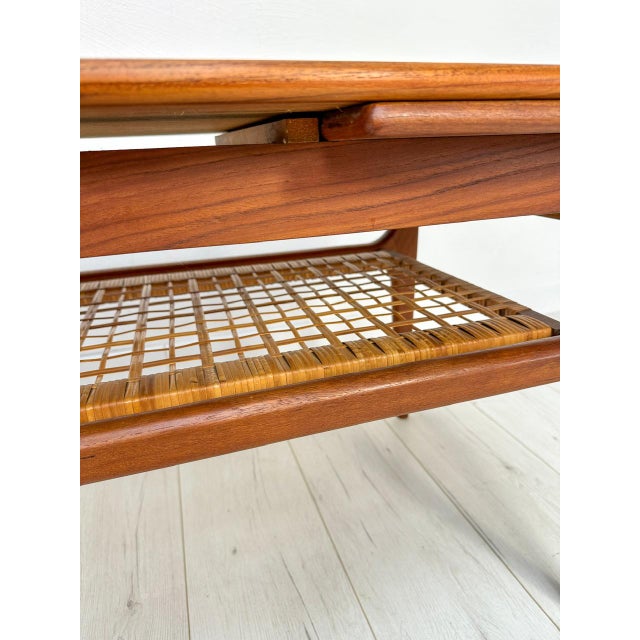 Brown Vintage Mid-Century Danish Extendable Teak Coffee Table by Trioh Møbler, 1960s For Sale - Image 8 of 13