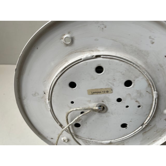 1970s White Minimalist Pipe Built on Ceiling Lamp by Friis & Moltke for Lampas, 1970s For Sale - Image 5 of 6