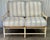 Charming cottage style bench by persnickety. Features Ladderback , turned legs supported with stretchers, rustic painted...
