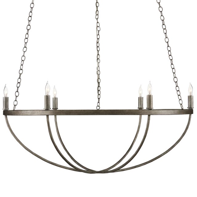 Transitional Currey & Company Quillian Chandelier For Sale - Image 3 of 5