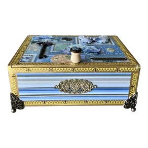Circa 2000 ProCigar Festival Decoupage-Inspired Jewelry Box / Sampler Cigar Box - Dominican Republic
