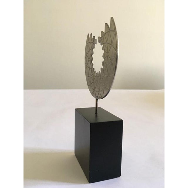 Italian Abstract Pewter Sculpture by Mirella Forlivesi, 1986 For Sale - Image 9 of 18