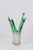Large submerged Murano art crystal and green glass vase. This wonderful item was produced during the 1950s in Italy and it...