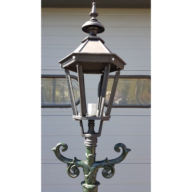 Cast Iron Lamp Post Rotterdammer with Hexagon Cast Iron Lantern, in Flawless conditions. Designed from 2000 Up to 250V...