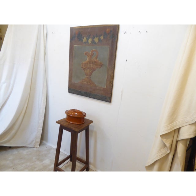 French 18th Century French Linen Screen Fragment For Sale - Image 3 of 6