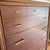 Mid 20th Century Refinished Mid-Century Modern Stanley Walnut Dresser Highboy Chest of Drawers With Original Brass Hardware For Sale - Image 5 of 12