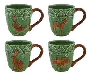 Bordallo Pinheiro Woods Set of 4 Assorted Mugs